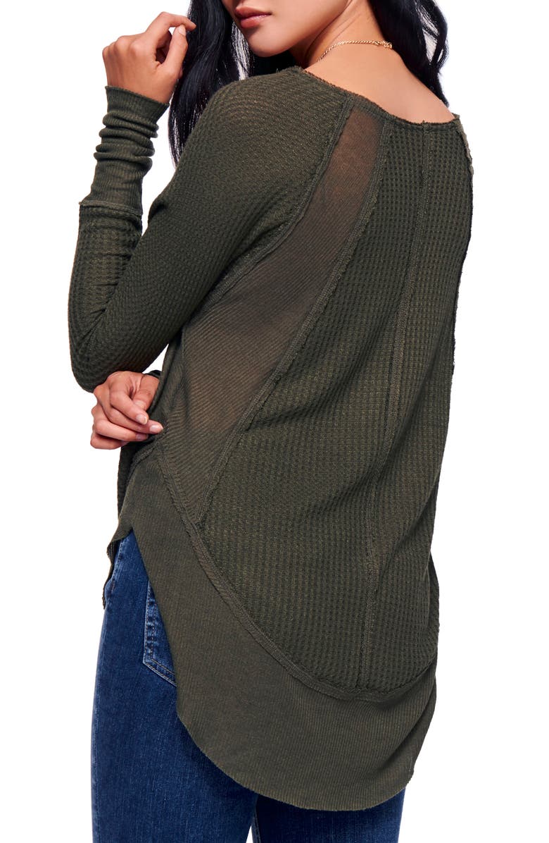 Free People We the Free by Free People Catalina V-Neck Thermal Top, Alternate, color, 