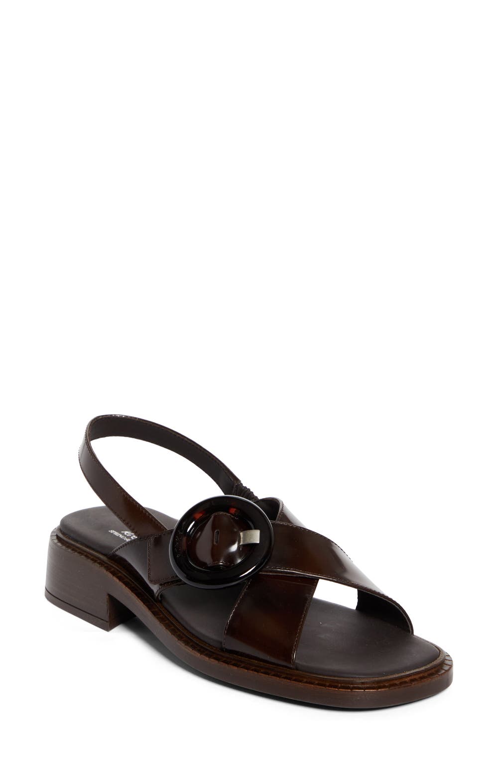 Re-Edition 1996 Crisscross Calfskin Leather Sandal, color, BRUCIATO