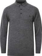 AllSaints Mode Merino Wool Polo Sweater