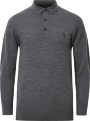 AllSaints Mode Merino Wool Polo Sweater