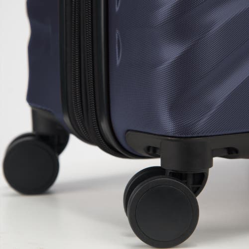 Shop Delsey Paris Alexis Hardside  25-inch Medium Checked Expandable Spinner Luggage In Navy