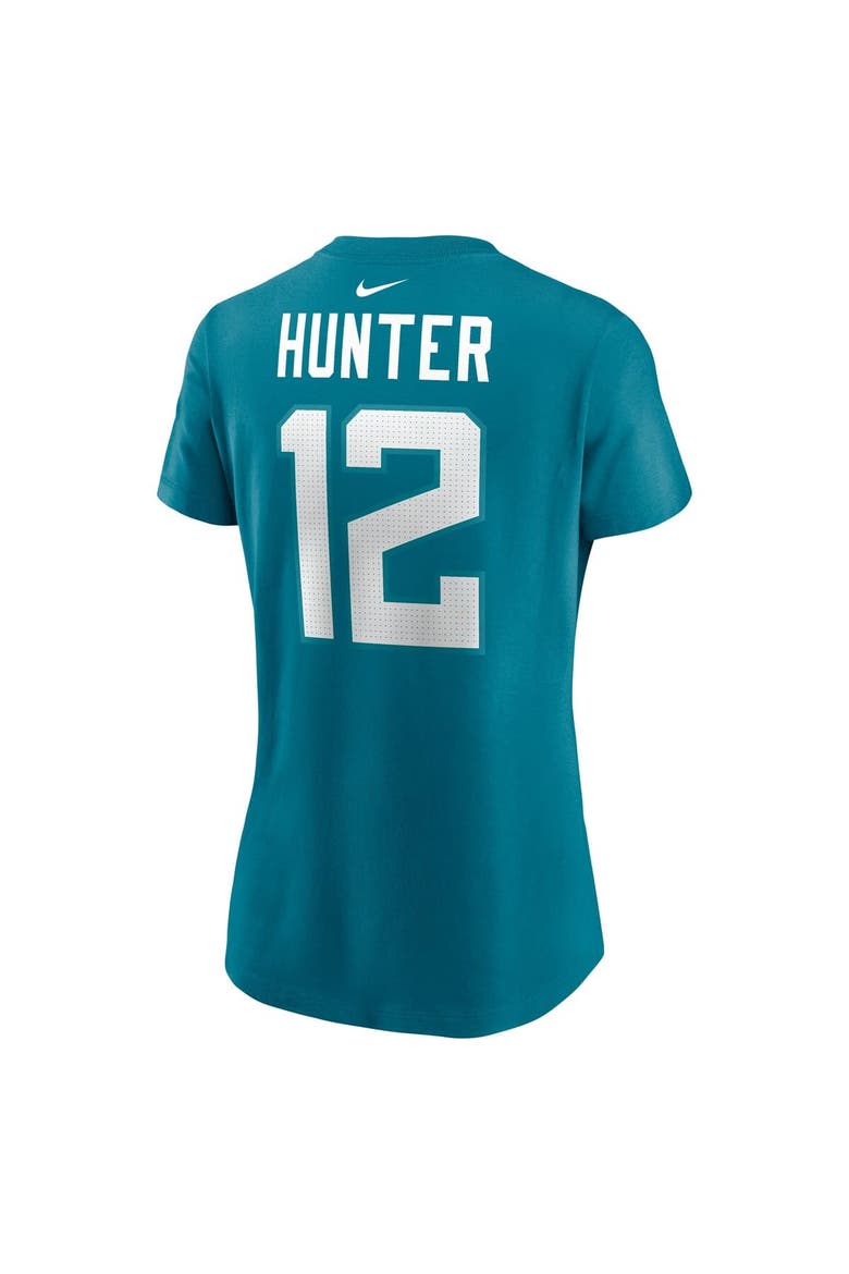 Women's Nike Travis Hunter Teal Jacksonville Jaguars 2025 NFL Draft First Round Pick Name & Number T-Shirt, Alternate, color, Teal