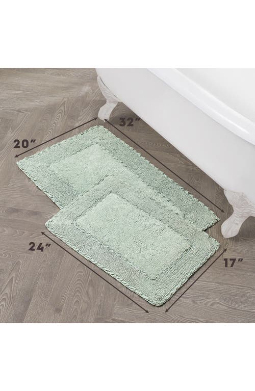 Laura Ashley Ruffle Cotton 2-piece Bath Mat Set