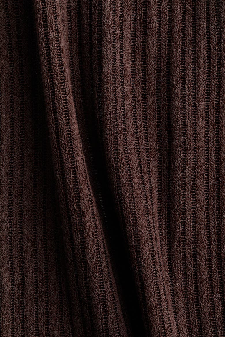 Rib-knit Pants, Alternate, color, Dark brown