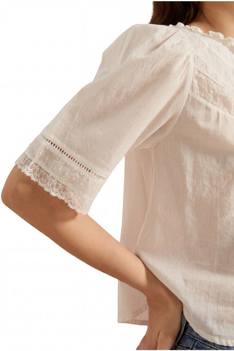 Iris Blouse, Alternate, color, Vintage White