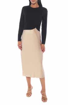 TASH AND SOPHIE Satin Slipdress & Sweater