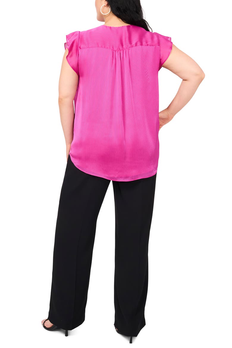 Satin Pinstripe Chiffon Top, Alternate, color, BLOOMBERRY
