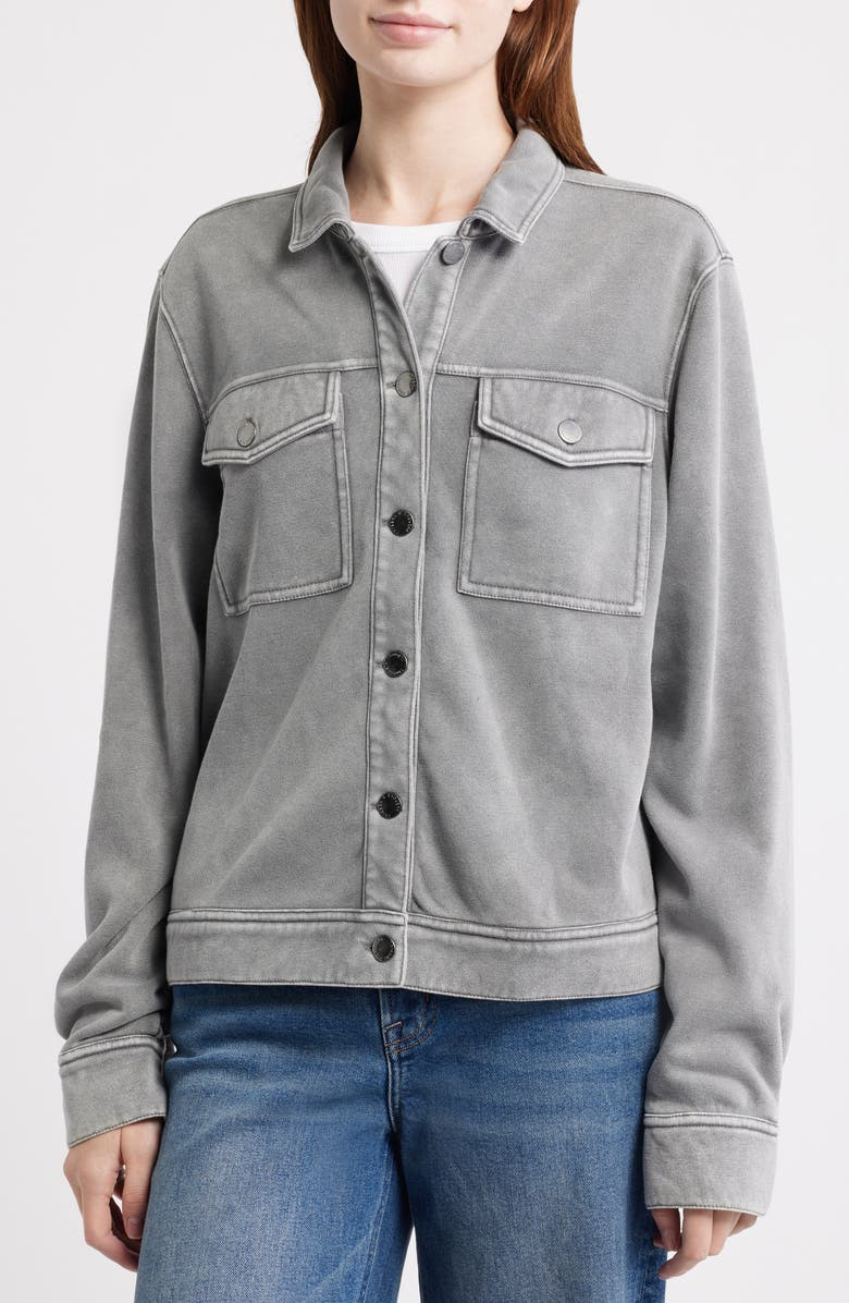 Threads 4 Thought Abbey Mineral Wash Organic Cotton Blend Shirt, Alternate, color, Black