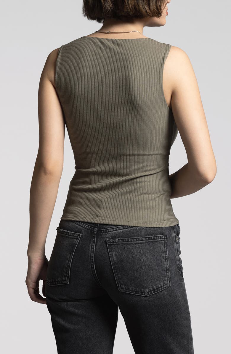 WEEKEND LOS ANGELES Britton Ribbed Tank, Alternate, color, Smokey Olive