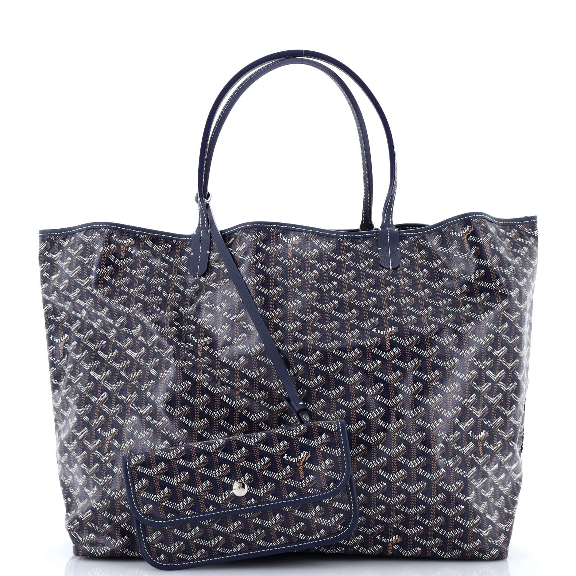 Pre-Owned Goyard Saint Louis Tote Coated Canvas GM, Alternate, color, Blue
