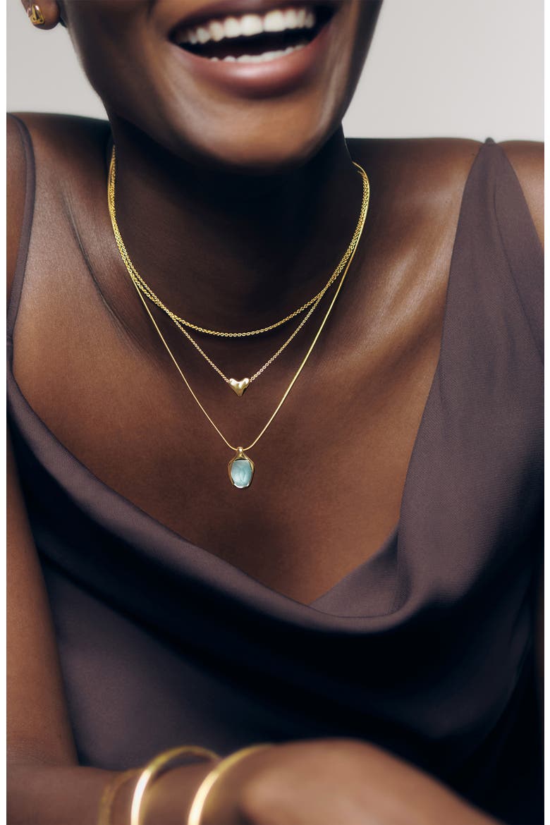 Odyssey Aquamarine Pendant Necklace, Alternate, color, 18CT GOLD VERMEIL / AQUAMARINE