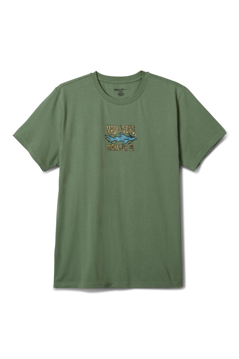 Shark Surf Graphic T-Shirt, Alternate, color, SAGE