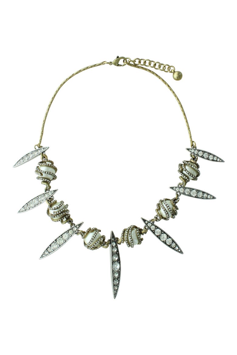 Gold Plated Liliana Crystal Necklace, Main, color, GOLD / GUNMETAL / CLEAR