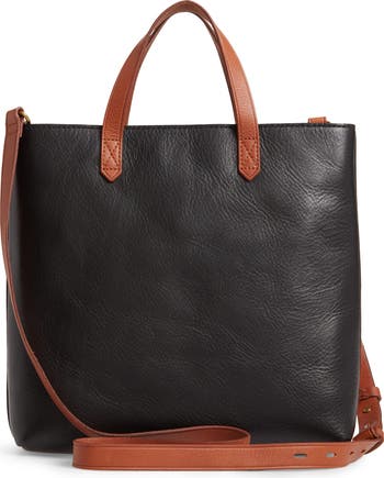 Small Transport Leather Crossbody Tote