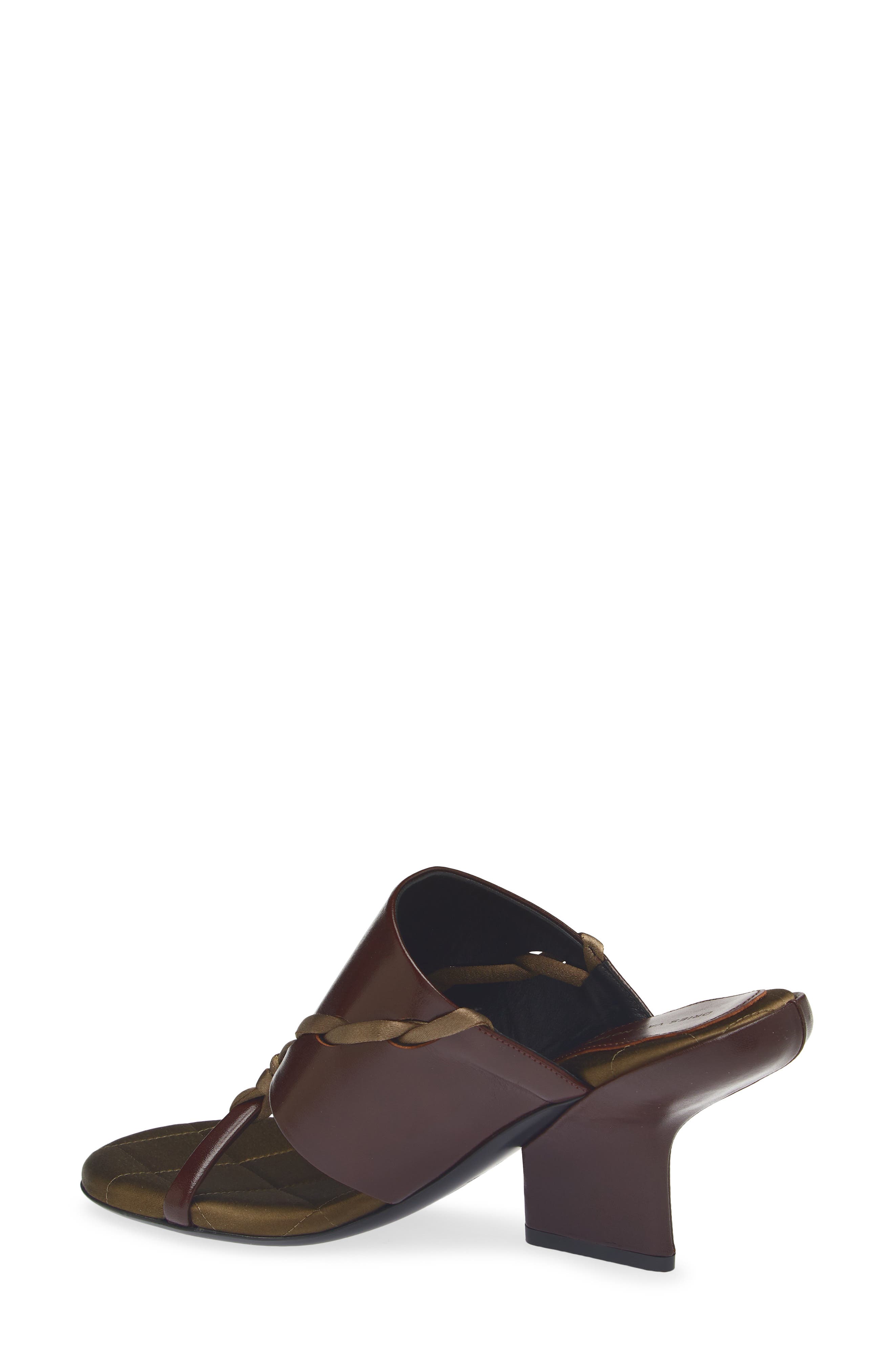 Woven Slide Sandal, Alternate, color, 704 DARK BROWN