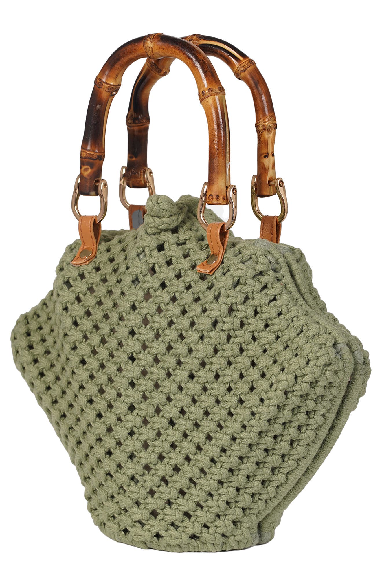 Crochet Shell Bag, Alternate, color, GREEN