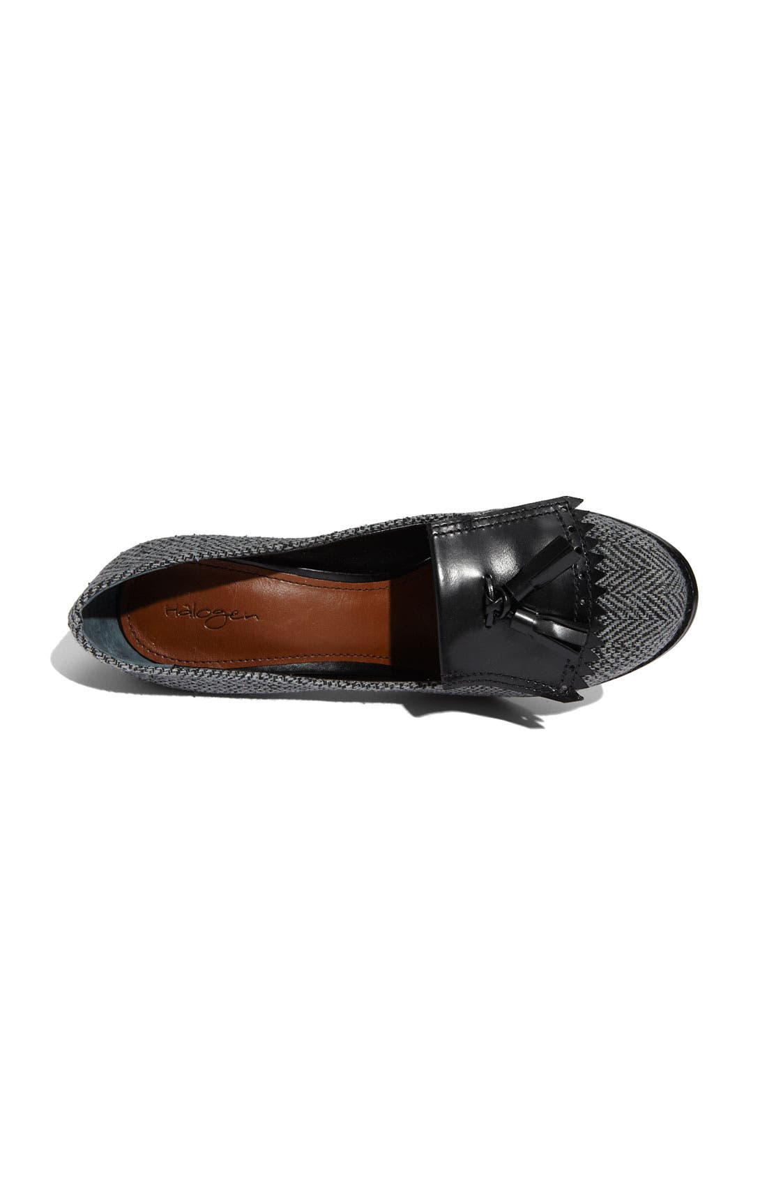 'Carlyle Tassel' Pump, Alternate, color, BLACK/WHITE