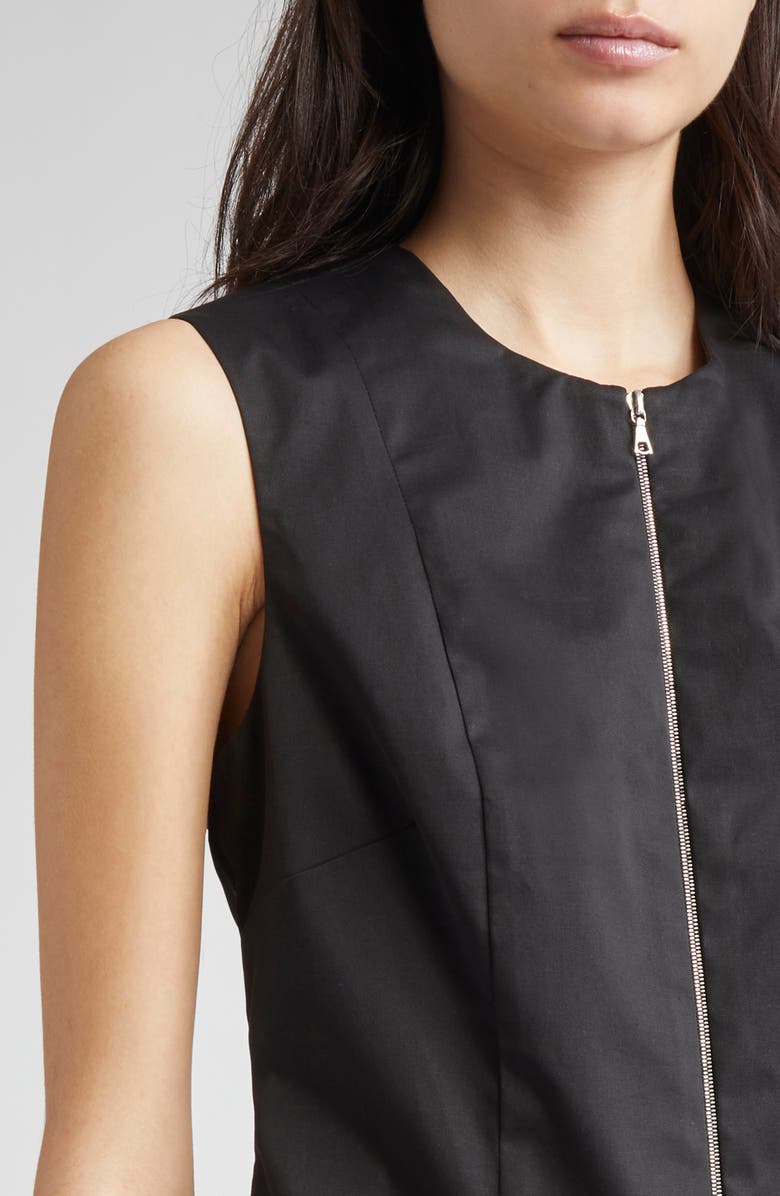 PARTOW Brooke Full Zip Sleeveless Dress, Alternate, color, Black
