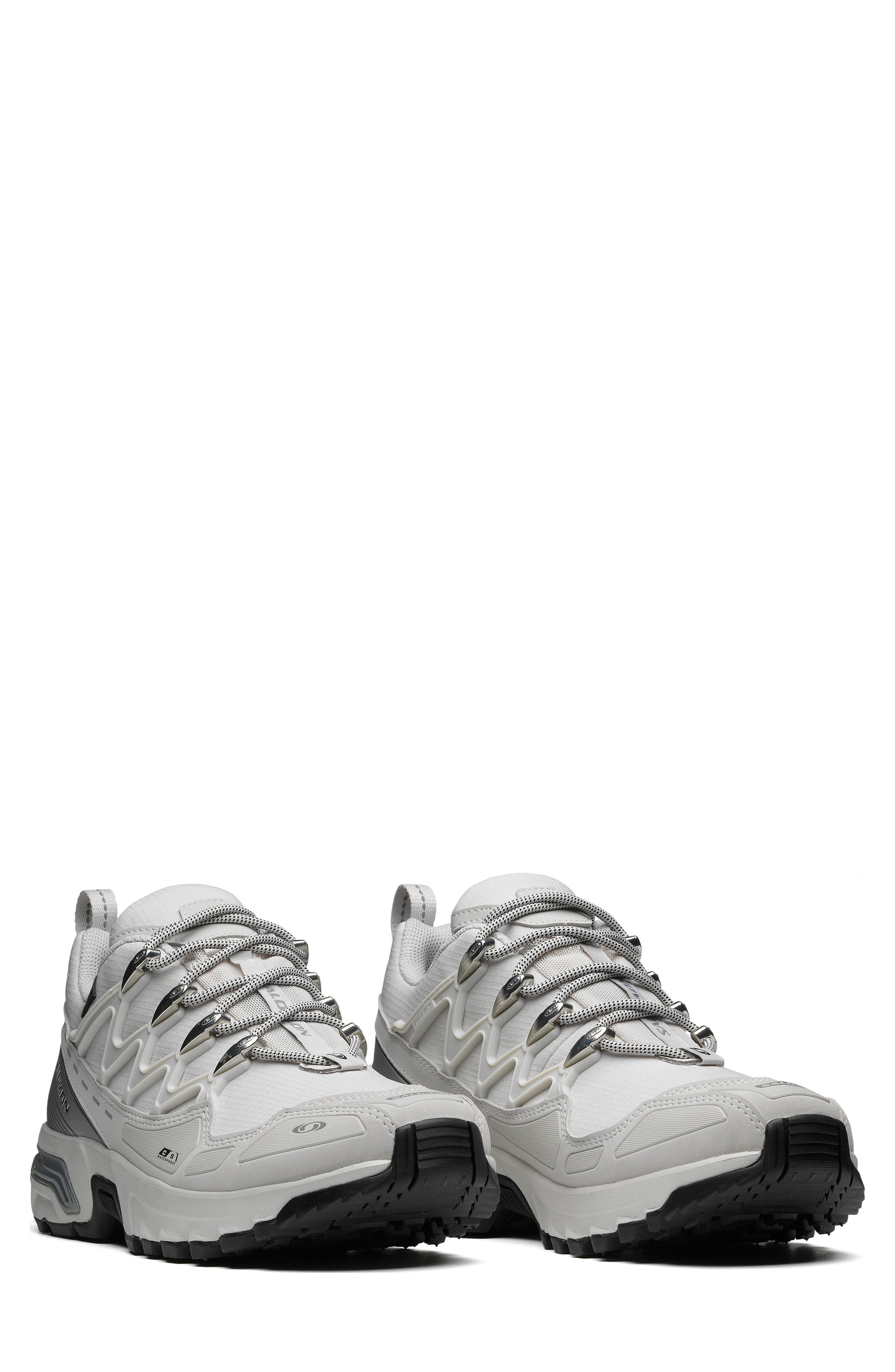 Gender Inclusive ClimaSalomon Waterproof Running Shoe, Main, color, LUNAR ROCK/ SILVMETAL/ BLACK