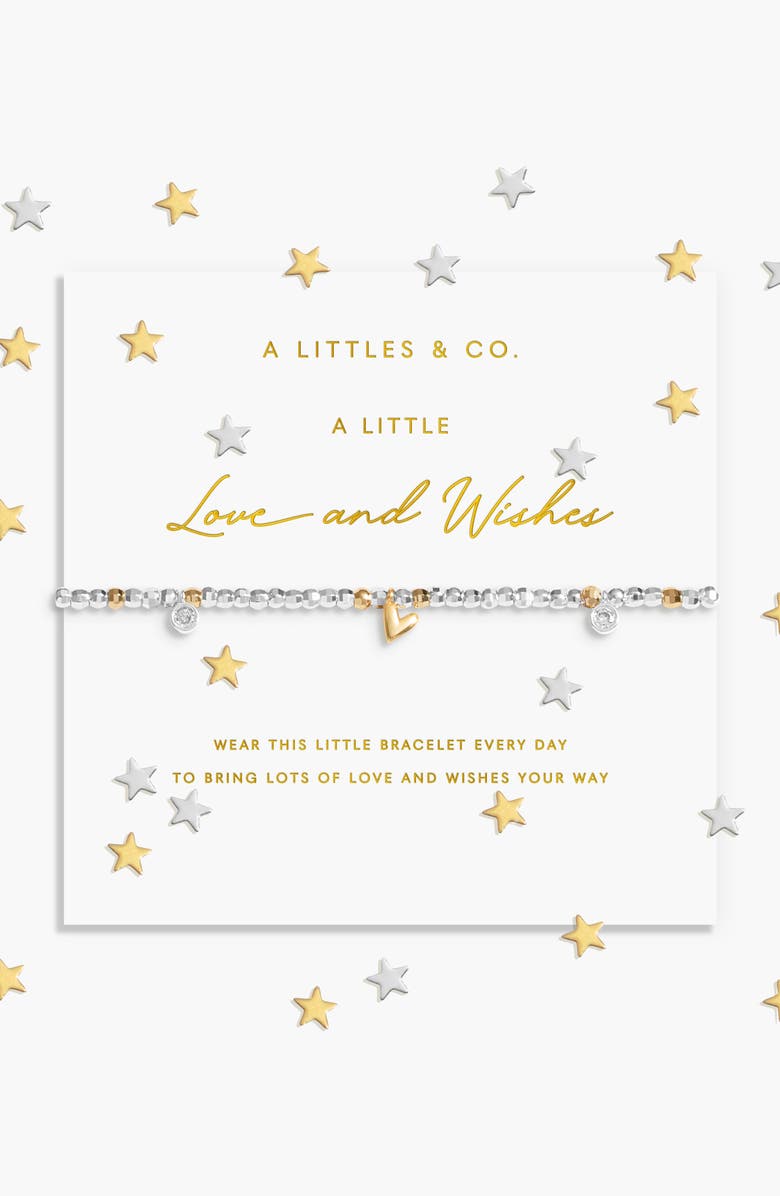 A Littles & Co Sparkle Confetti A Little 'Love And Wishes' Bracelet In Silver And Gold-Tone Plating, Alternate, color, Metallic Silver