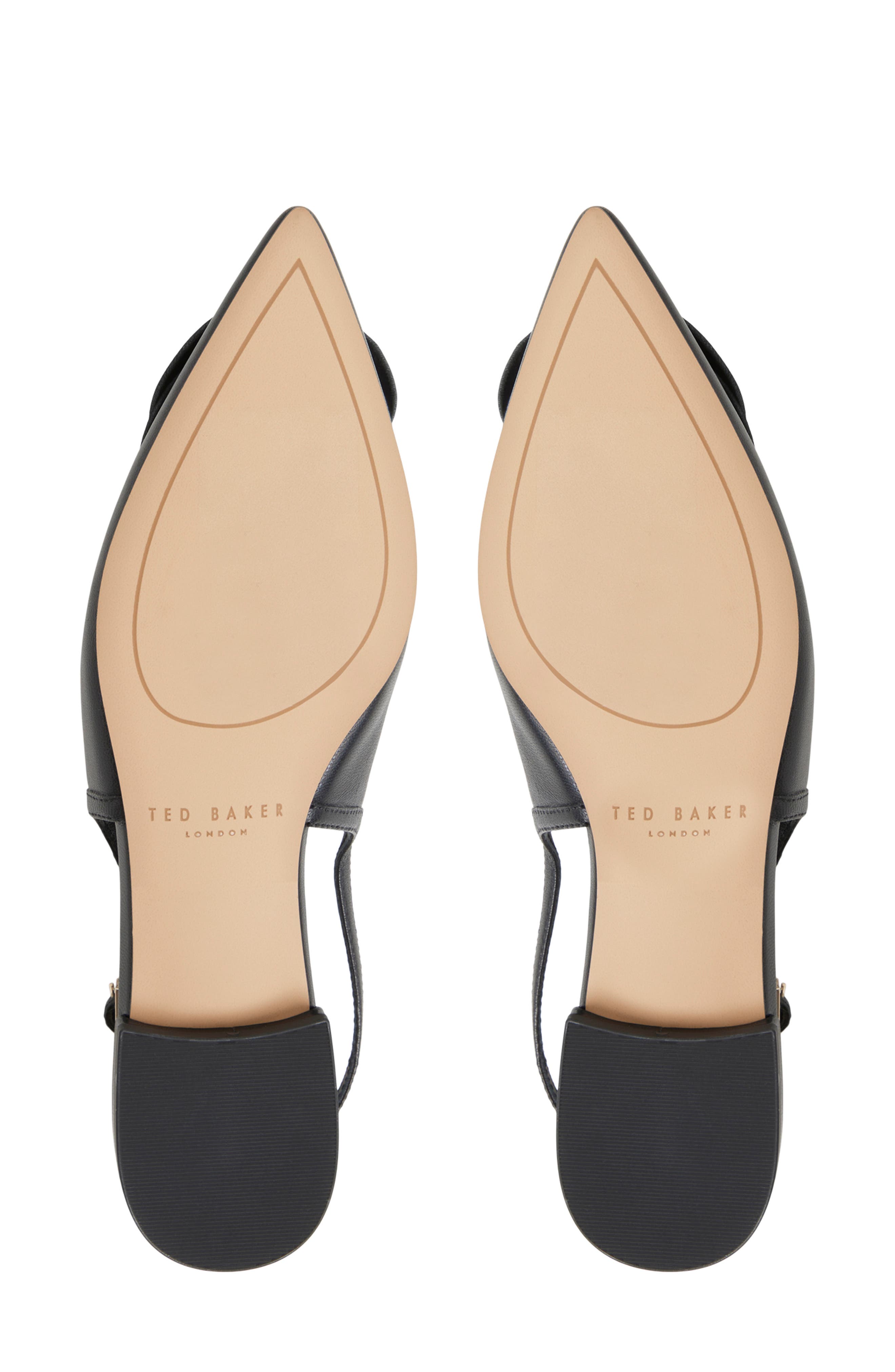 Ted Baker London Lili Rose Pointed Toe Slingback Flat, Alternate, color, Black
