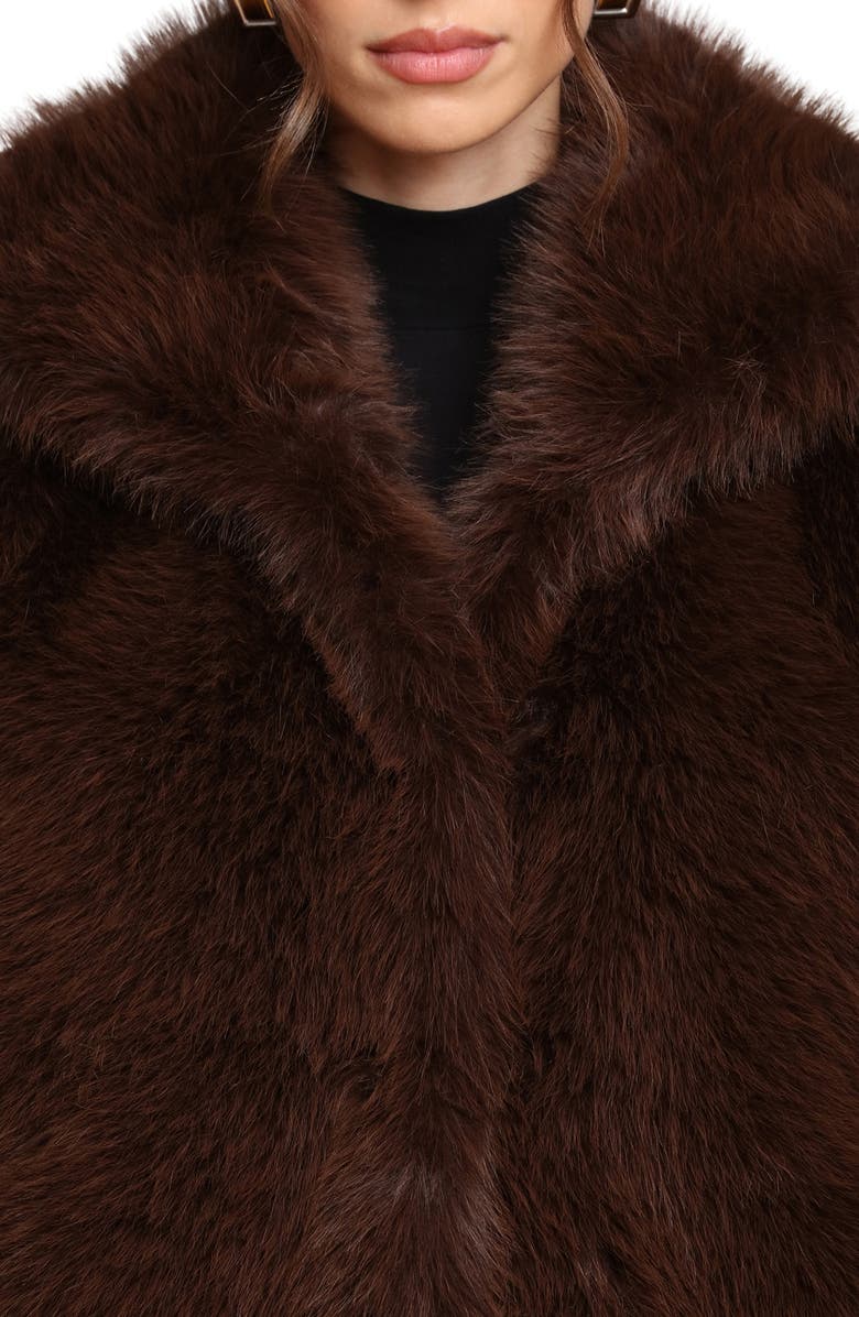 Avec Les Filles Oversize Faux Fur Vest, Alternate, color, Chocolate