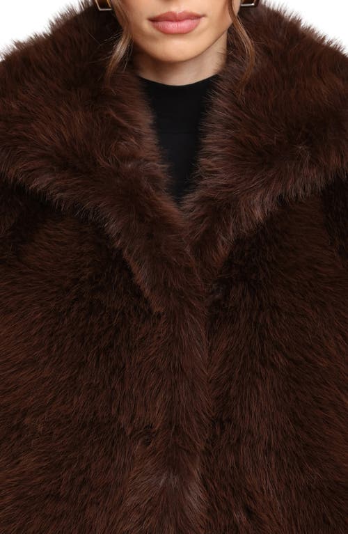 Avec Les Filles Oversize Faux Fur Vest In Brown