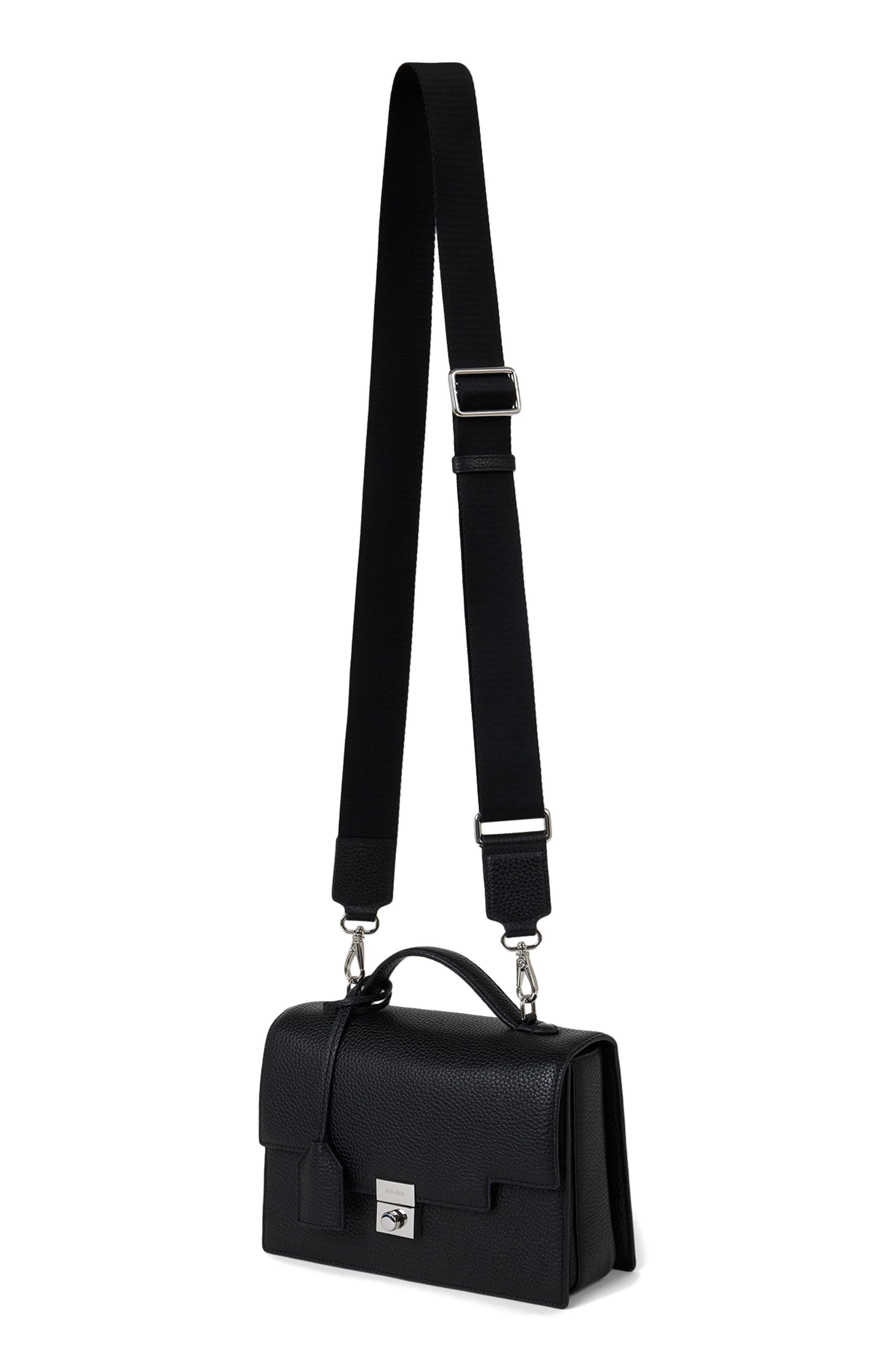 WE-AR4 The Retro Trunk Crossbody Bag, Alternate, color, Black