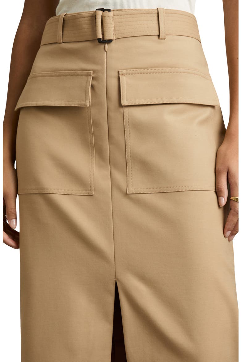 Oakley Midi Skirt, Alternate, color, CAMEL
