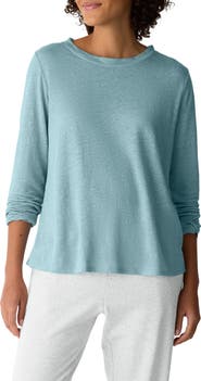 Eileen Fisher Organic Linen Long Sleeve T-Shirt