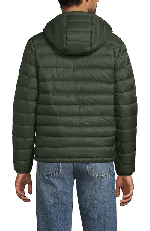 Lands' End Wanderweight Ultralight Packable Hooded Down Jacket In Green