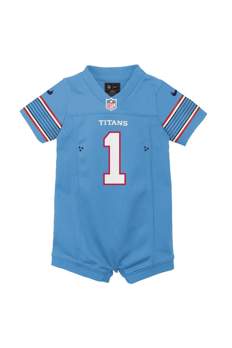 Newborn Nike Cameron Ward Blue Tennessee Titans Romper Game Jersey, Alternate, color, Blue