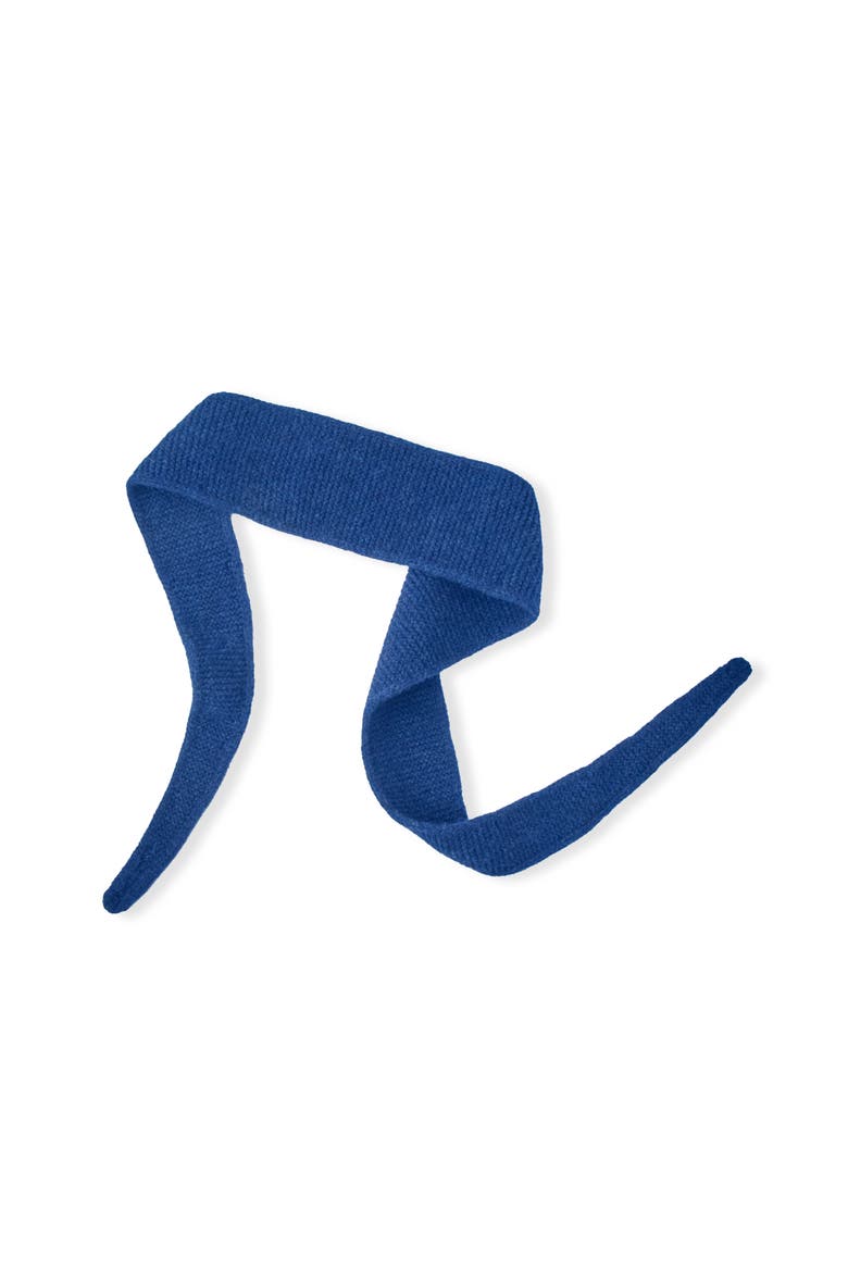 British Garter Stitch Neck Tie, Alternate, color, Cobalt