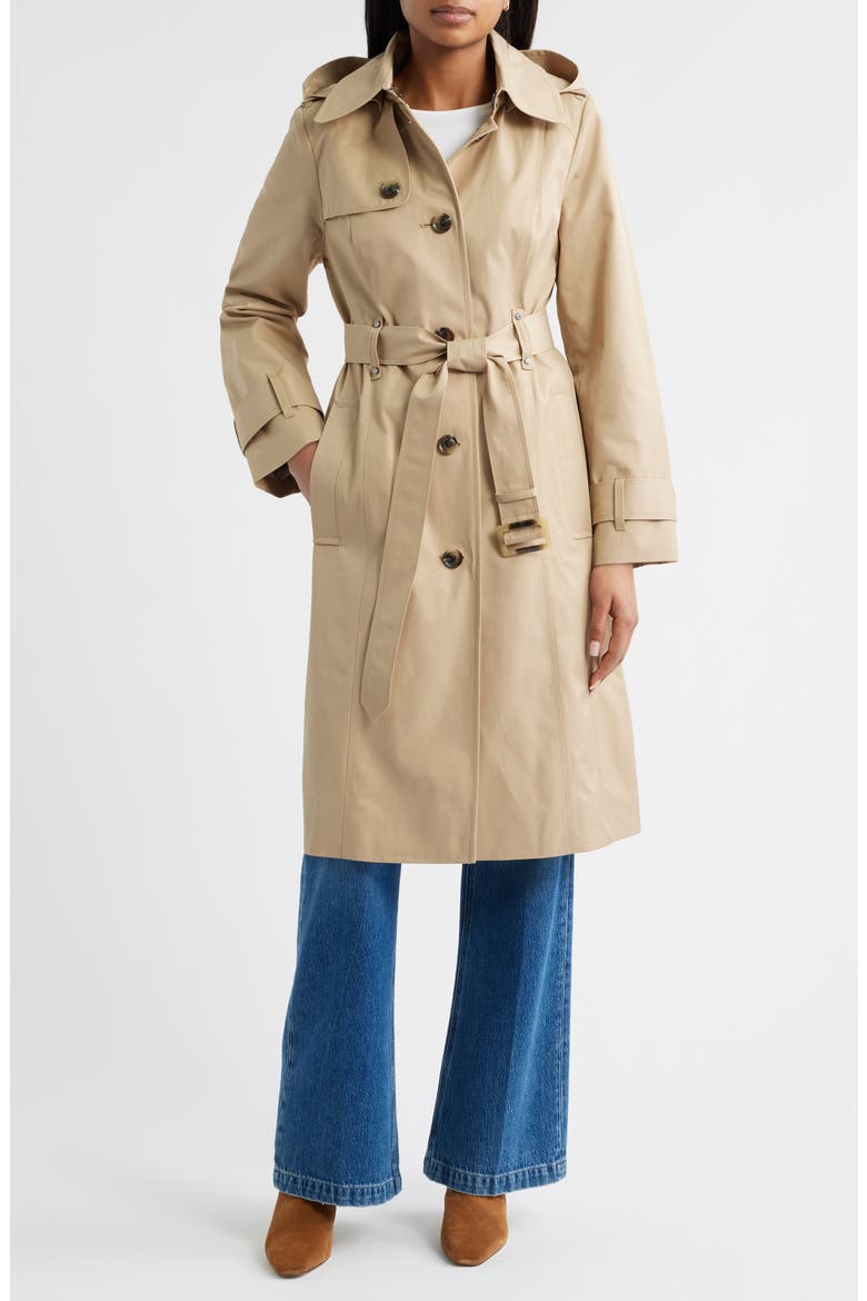 London Fog Double Breasted Trench Raincoat (Women) | Nordstrom