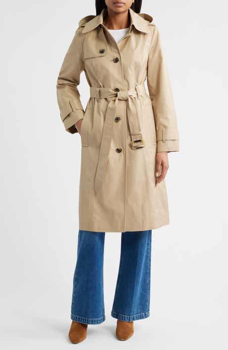 London Fog Double Breasted Trench Raincoat