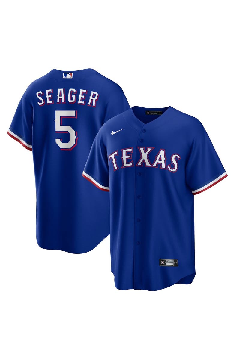 Nike Men's Nike Corey Seager Royal Texas Rangers Alternate Replica Player Jersey, Main, color, 