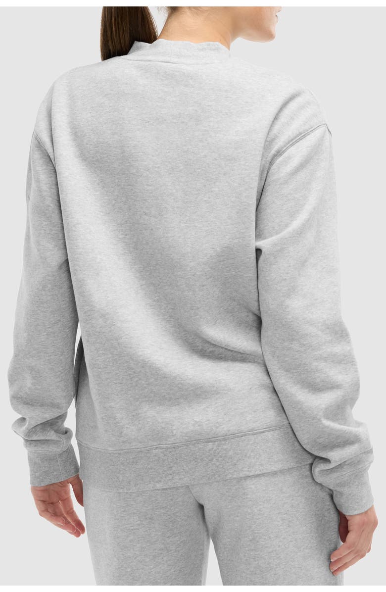 Peloton Soft Fleece Mock Neck Sweatshirt, Alternate, color, Heather Grey