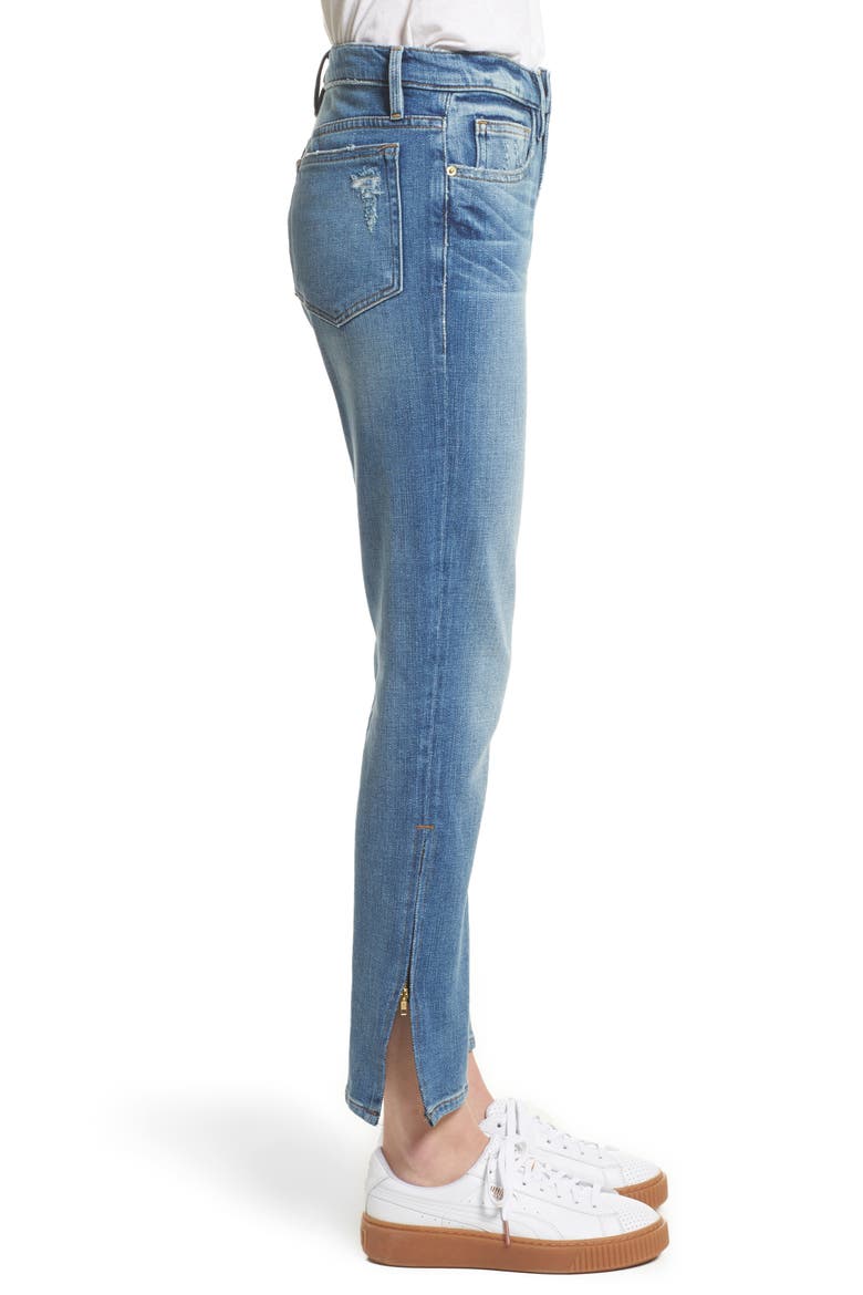 Le Boy Zip Hem Crop Jeans (Nordstrom Exclusive), Alternate, color, PICADILLY