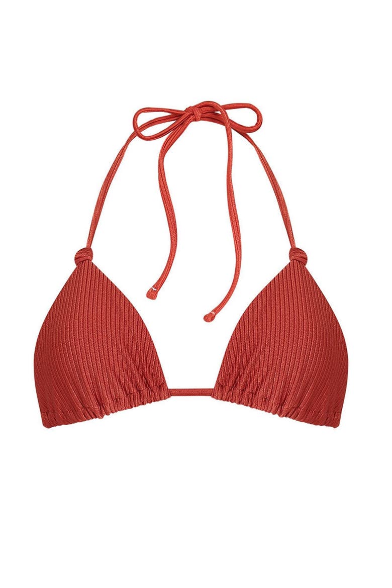 Sunset Bazaar Maui Triangle Top, Alternate, color, Terracota Rusty Copper