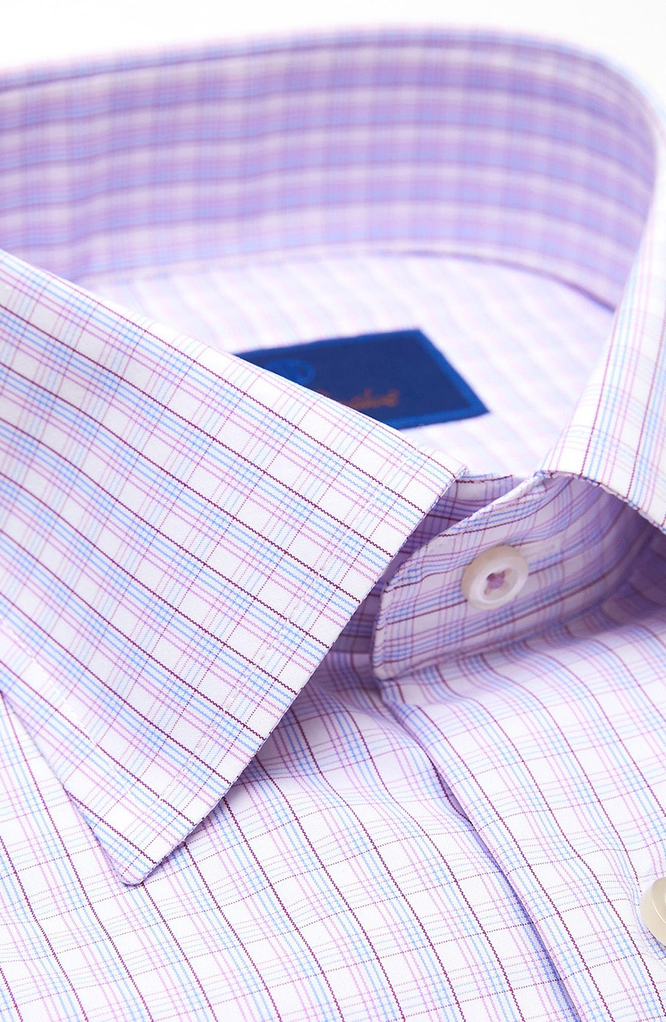 David Donahue Plaid Performance Stretch Dress Shirt (Men) | Nordstromrack