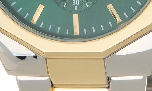 Geoffrey Beene Diamond Two-tone Bracelet Watch, 43mm In Metallic