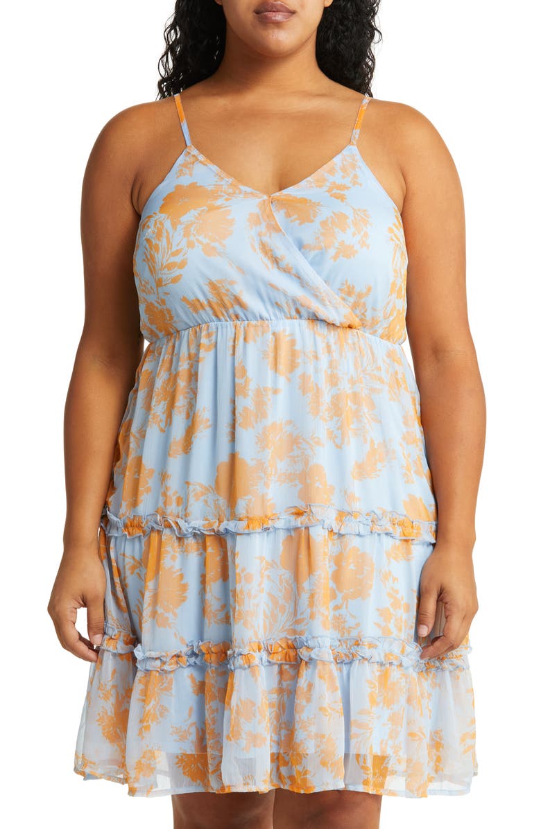 VERO MODA CURVE Kaya Sleeveless Ruffle Trim Dress, Alternate, color,