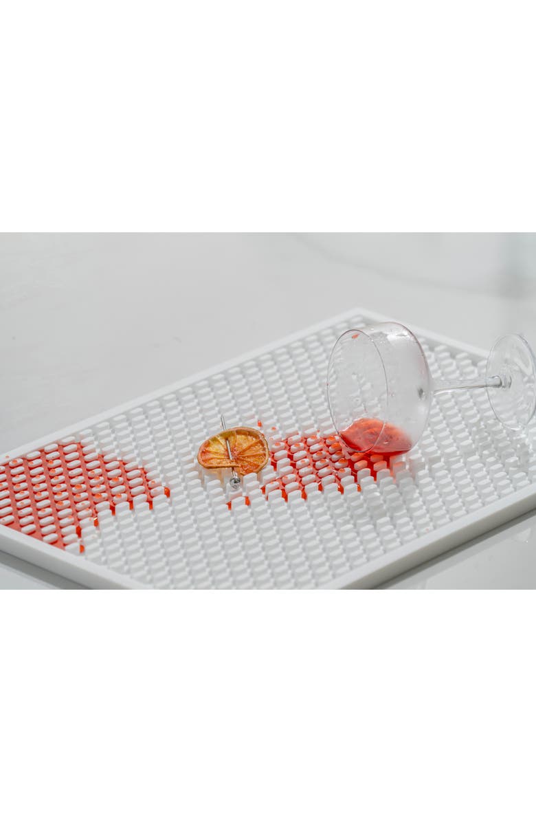 A Bar Above White Silicone Bar Mat, 12x18", Alternate, color, White