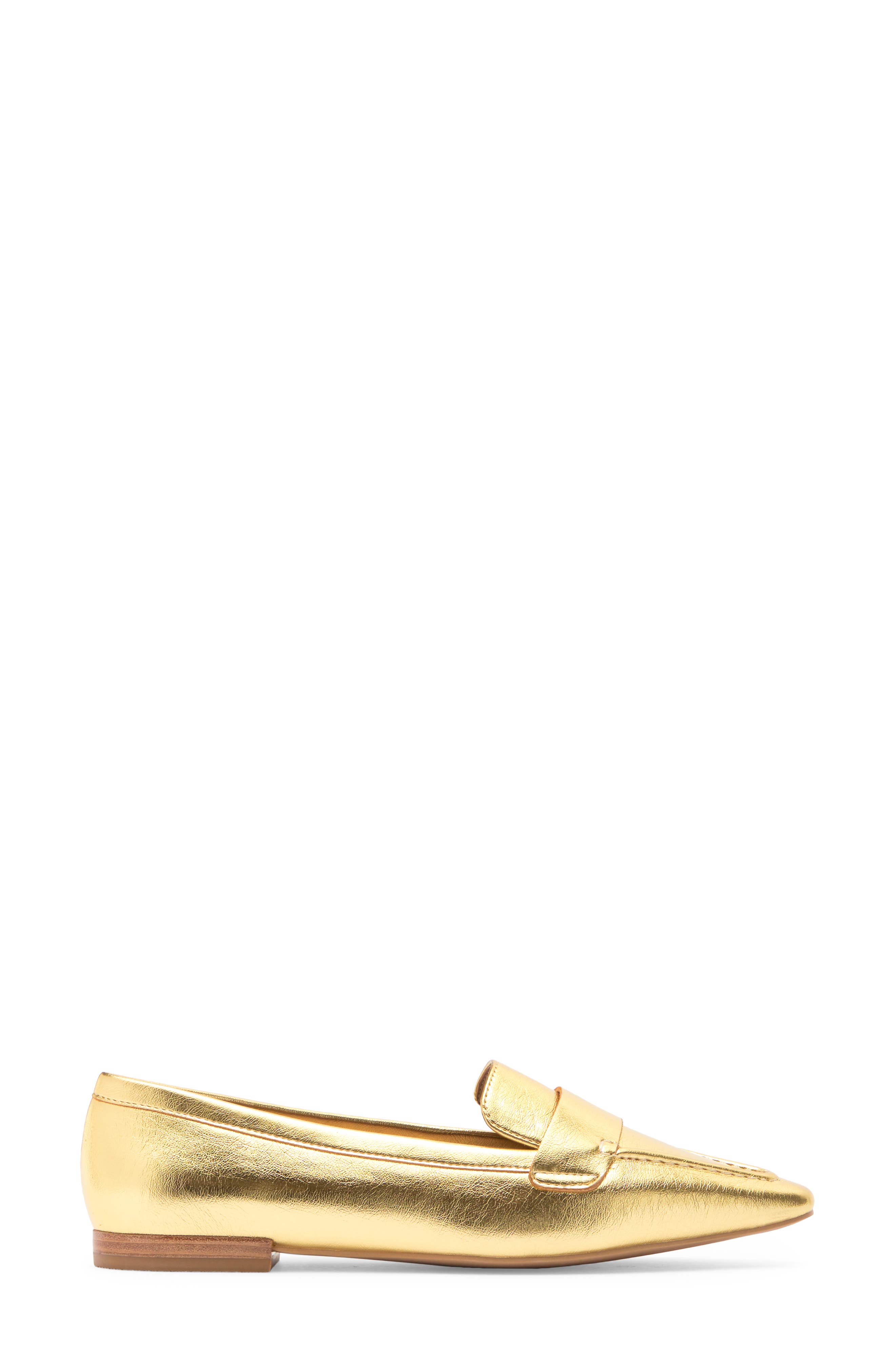 Linea Paolo Marlys Pointed Toe Flat, Alternate, color, Gold