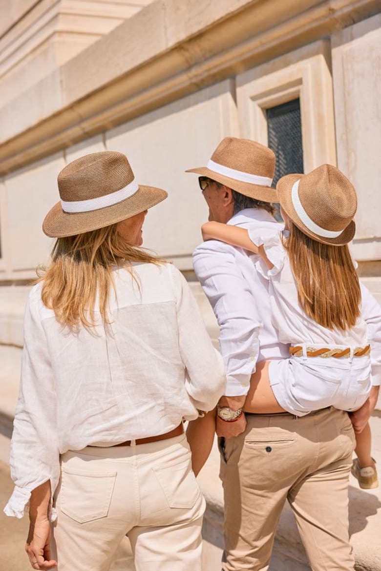Portofino Straw Hat White, Alternate, color, White