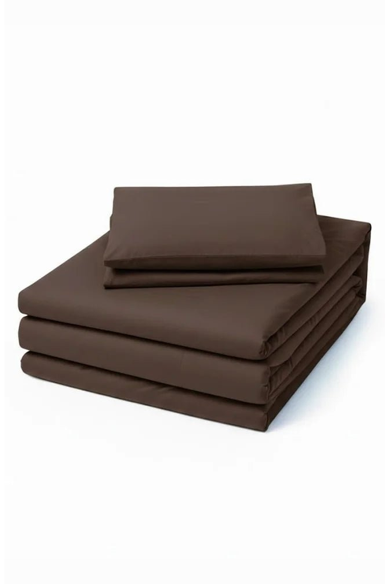 Latte Modern Minimalist Bedding Set, Main, color, Latte Brown, Flat