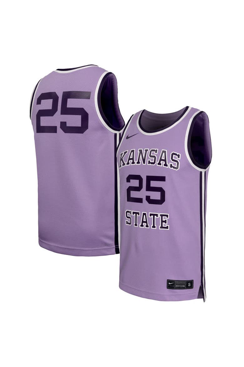 Men's Nike #25 Purple Kansas State Wildcats Replica Basketball Jersey, Main, color, Purple