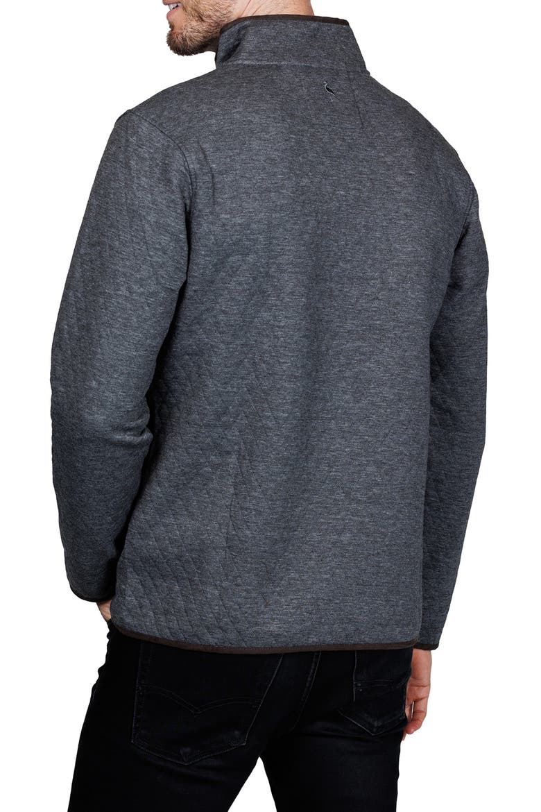 Quilted Quarter Zip Pullover, Alternate, color, CHARCOAL
