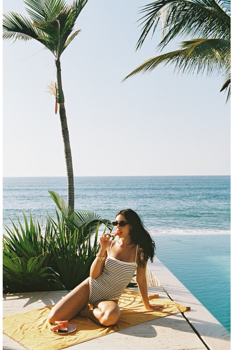 Tess Classic One-Piece Swimsuit, Alternate, color, SAIL ALONG STRIPE