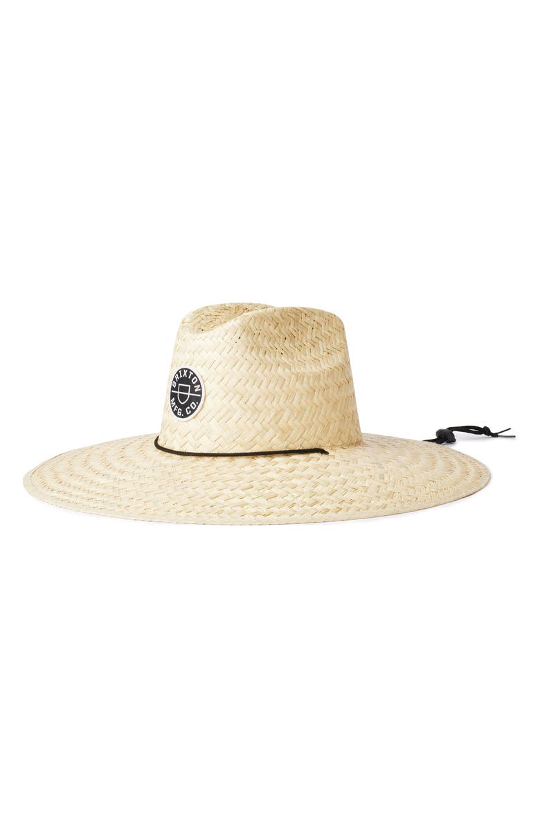 Brixton Crest Straw Sun Hat, Main, color, 